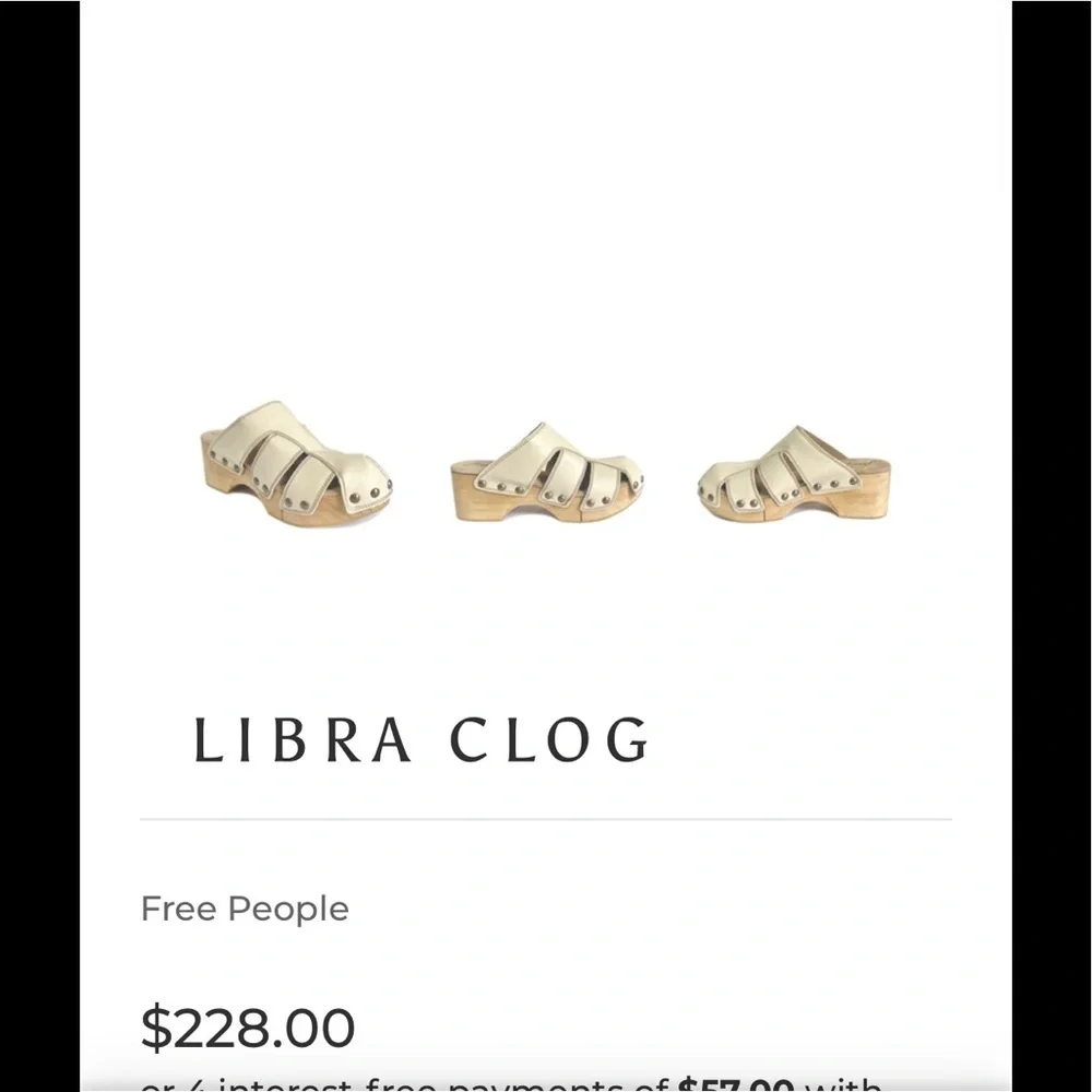 New Free People Libra studded clogs size 10 US 40 EU or 7 US 37 EU or 38 EU 8 US